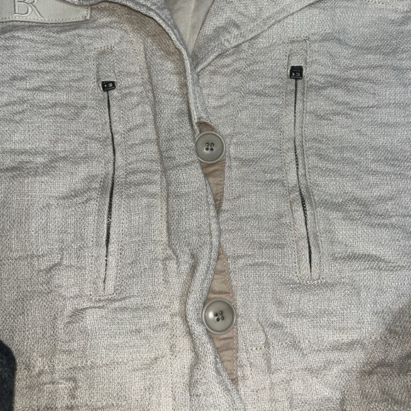 Banana Republic French Utility Field Textured Jacket Oyster Gray Small - Picture 6 of 15